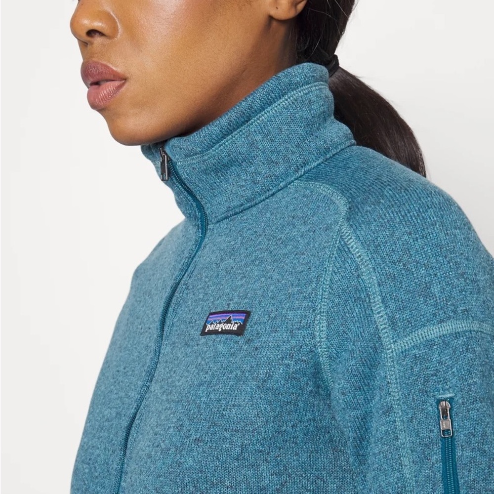 Patagonia Womens Better Sweater 1/4 Zip Fleece Blue size XL